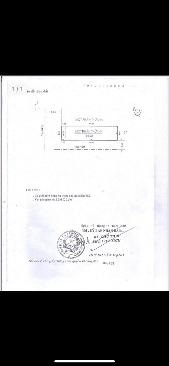 Bán Nhà hẻm Tân Sơn Nhì 4x16 3 lầu